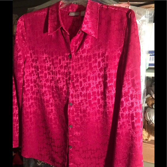 Chico’s Hot Pink Blouse Size 3 - Picture 1 of 5